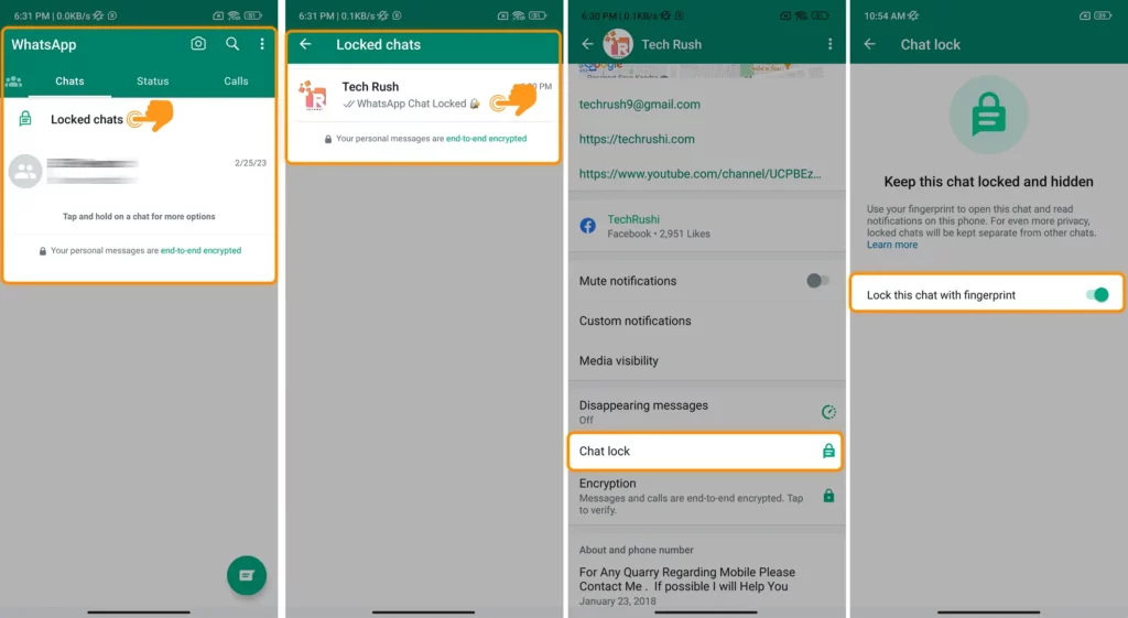 How to Turn off WhatsApp Chat Lock