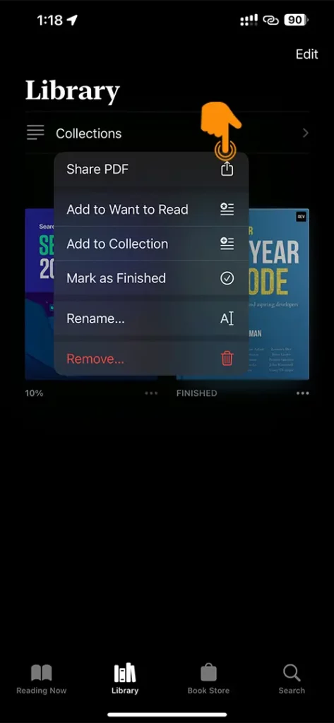 Move Files From Apple Books to Files App Step 3