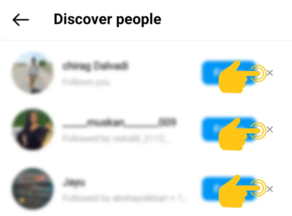 Remove people from Instagram suggestions 2