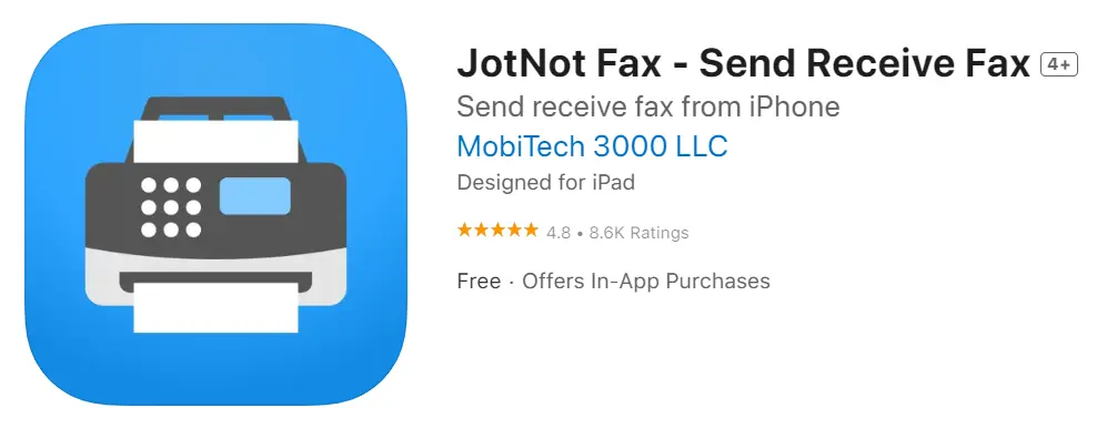 Send a Fax From iPhone with JotNot Fax App