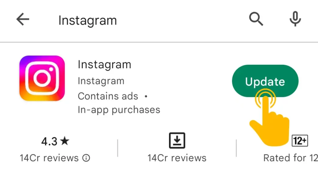 Update the Instagram app to fix the Instagram notes issue 2
