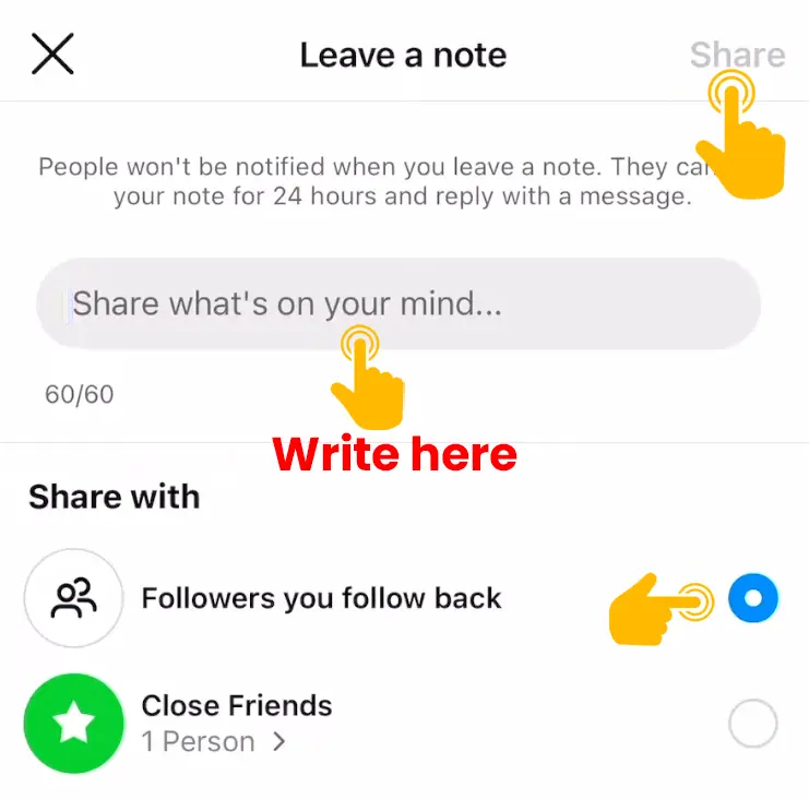 Use the Instagram Notes 3