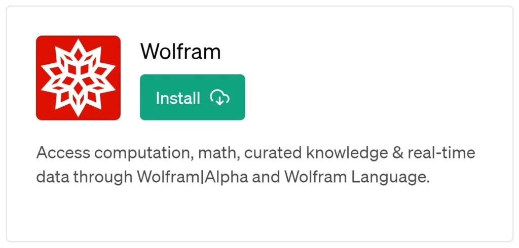 Wolfram ChatGPT Plugin