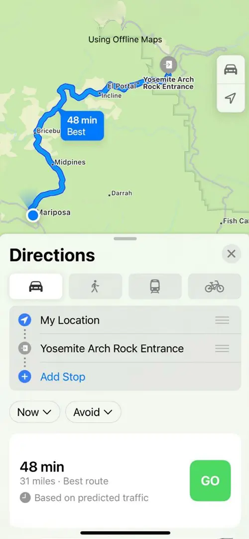 Apple Using Offline Maps
