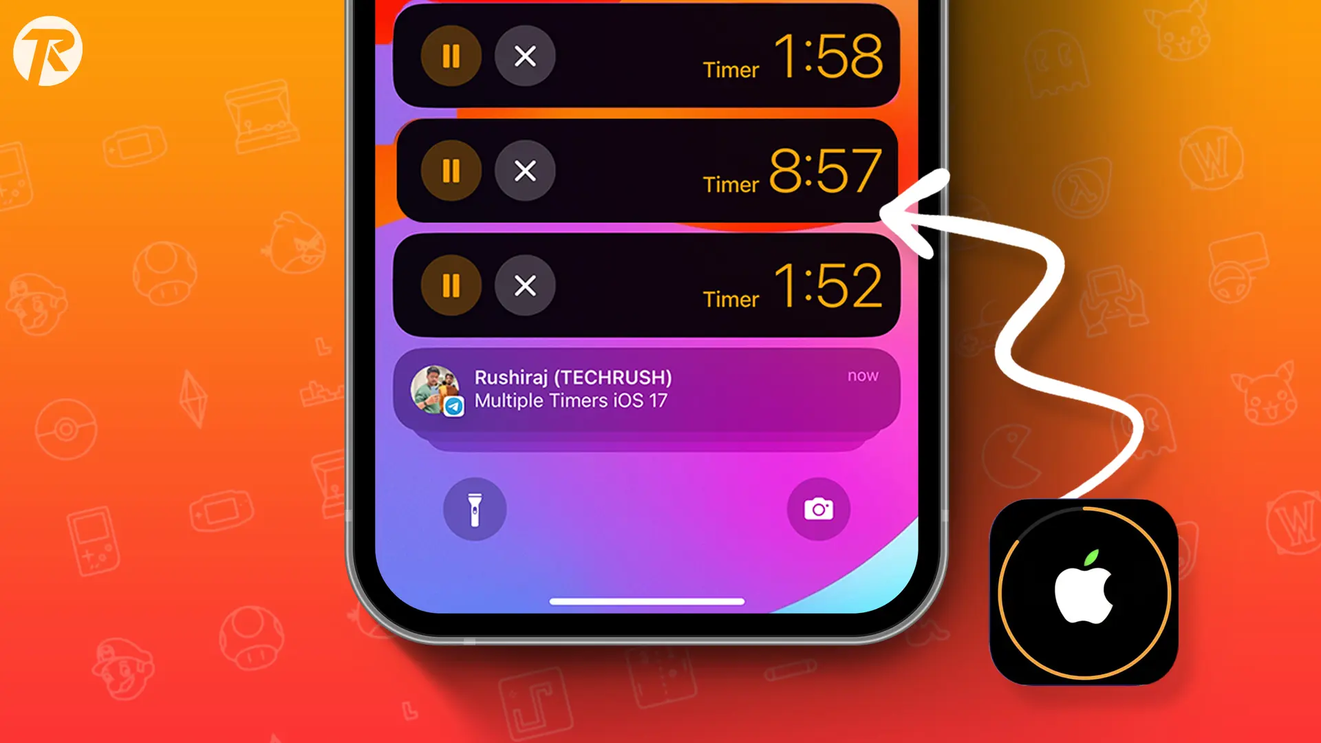 Iphone timer. Таймер на айфоне. Ios 17 часы