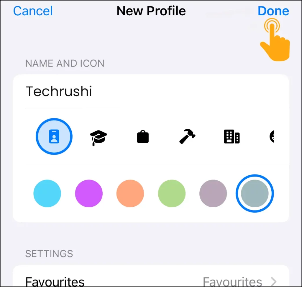 Create Profile in Safari on iPhone 4