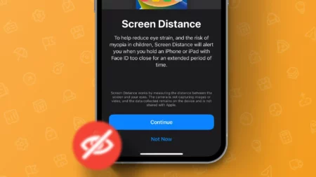 Enable Screen Distance on iPhone