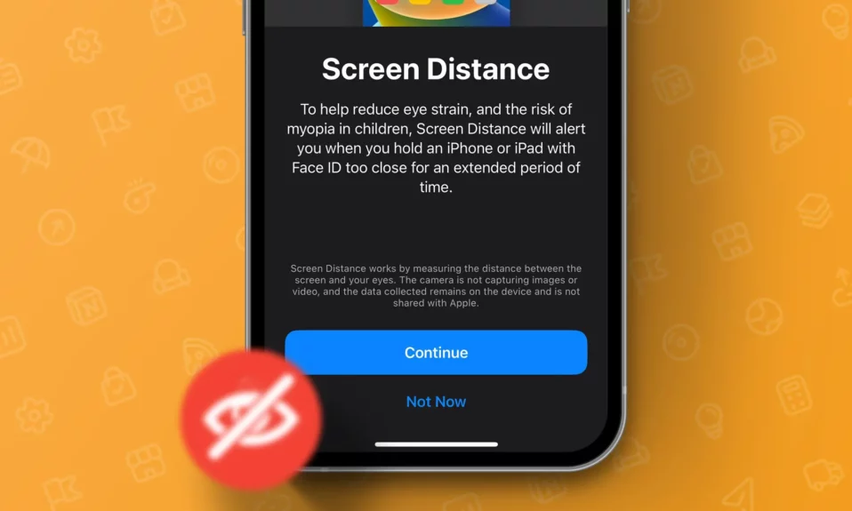 Enable Screen Distance on iPhone