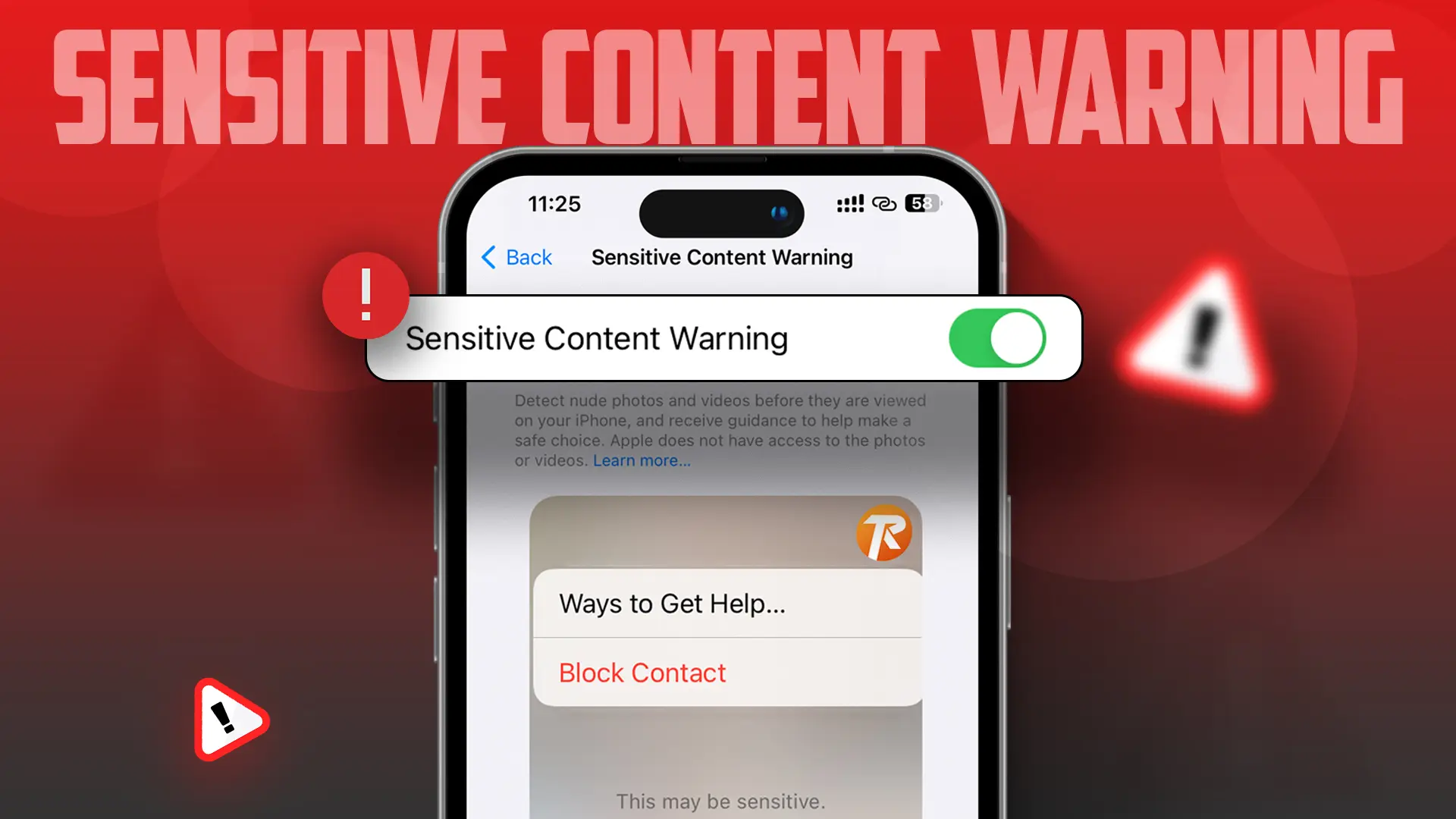 Enable Sensitive Content Warning on iPhone in iOS 17