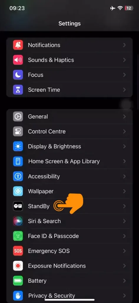 Enable and Use iOS 17 StandBy Mode Step 1