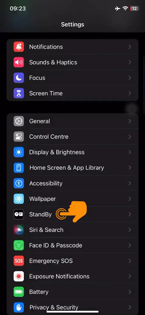 Enable and Use iOS 17 StandBy Mode Step 1