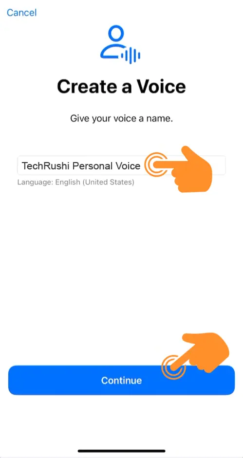 Give your Personal Voice Name