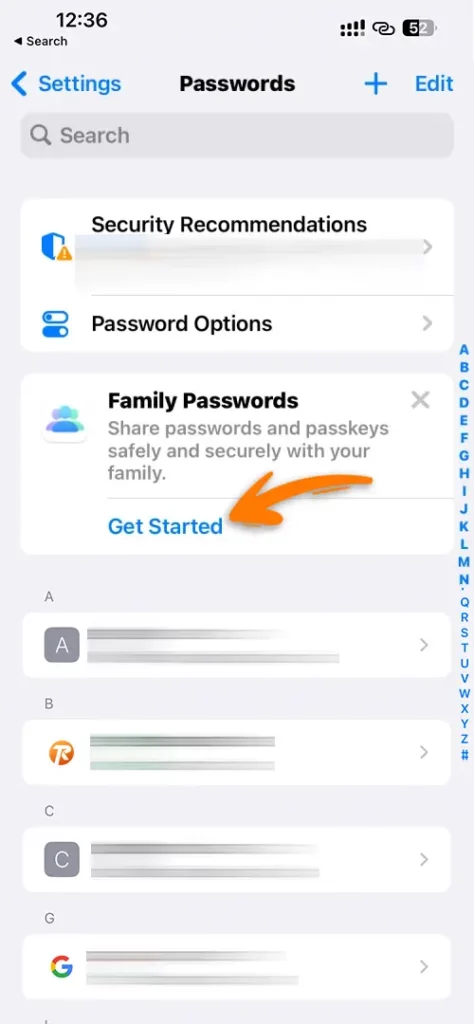 How to Share Family Passwords or Passkeys in iOS 17 Step 3