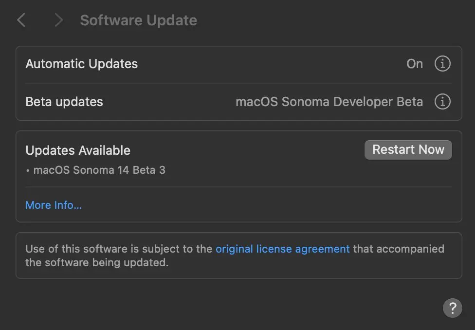 MacOS Sonoma 14 Beta 3 Update