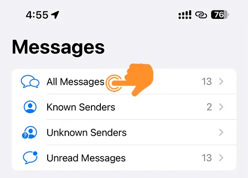 Mark All Messages as Read on iOS 17 3