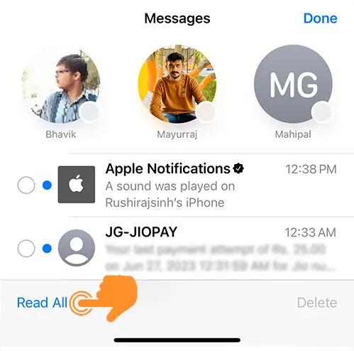Mark All Messages as Read on iOS 17 6