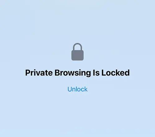Private Browsing is Locked in Safari