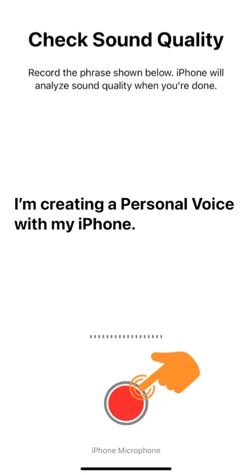 Record your Personal Voice with iPhone