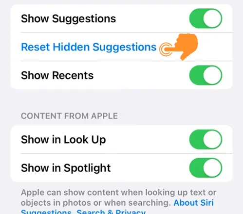 Reset hidden Siri suggestions in iOS 17 on iPhone 3