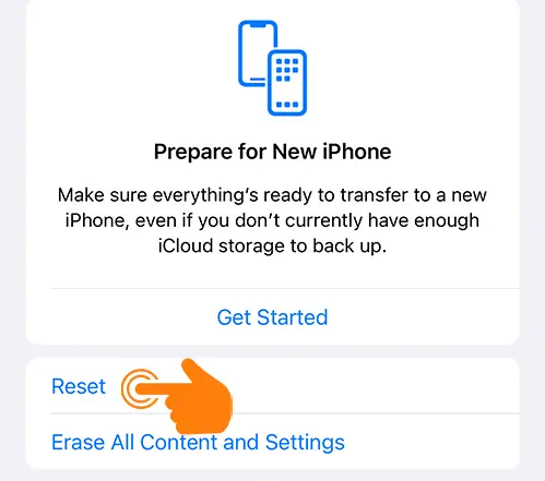 Reset your iPhone