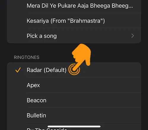 Set default song as a sound on iPhone Alarm