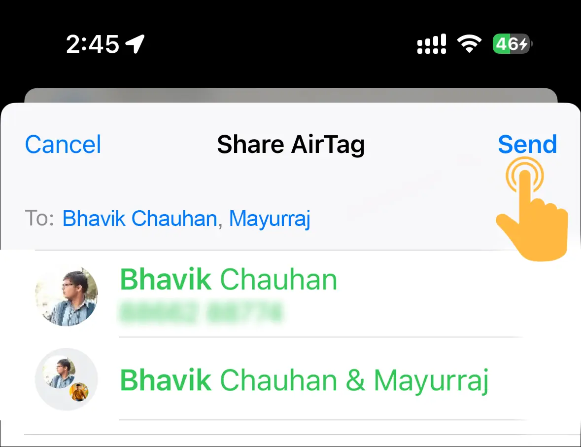 Share AirTag with Family on iPhone 6