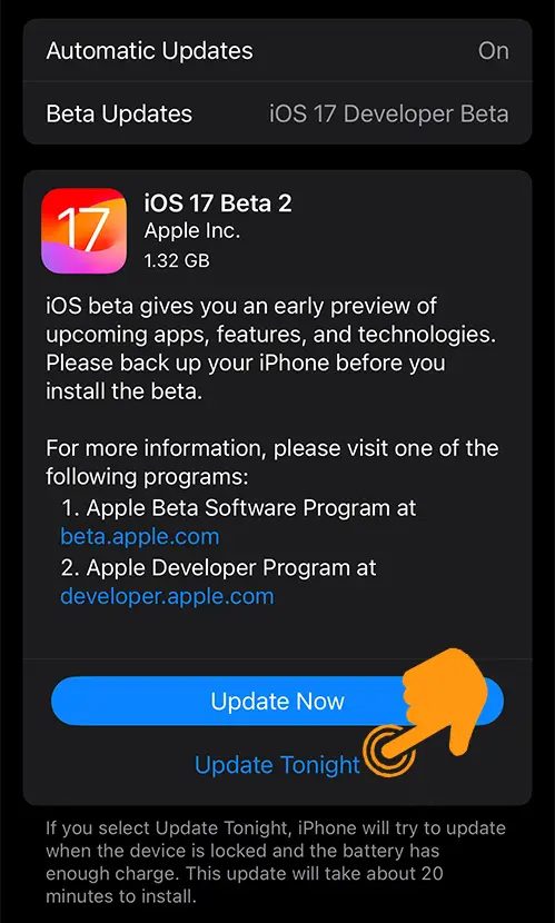 Update Tonight Feature in iOS 17