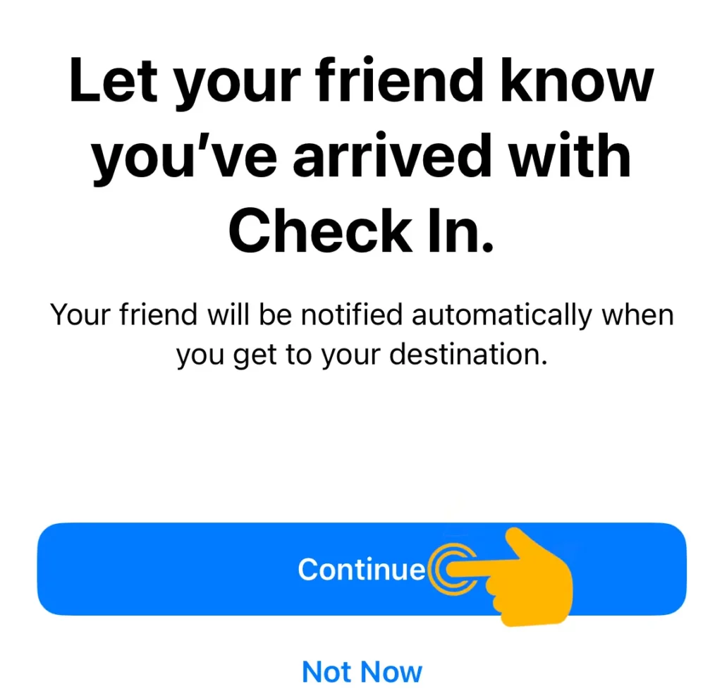 Use Apple Check In in Messages 4