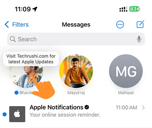 Use Catch Up Text in iMessage on iOS 17 1