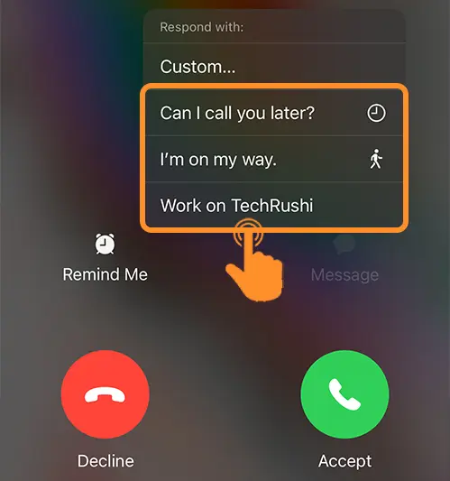 Use Custom Quick Responses on iPhone 2