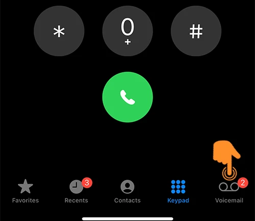 VoiceMail in Phone App on iPhone