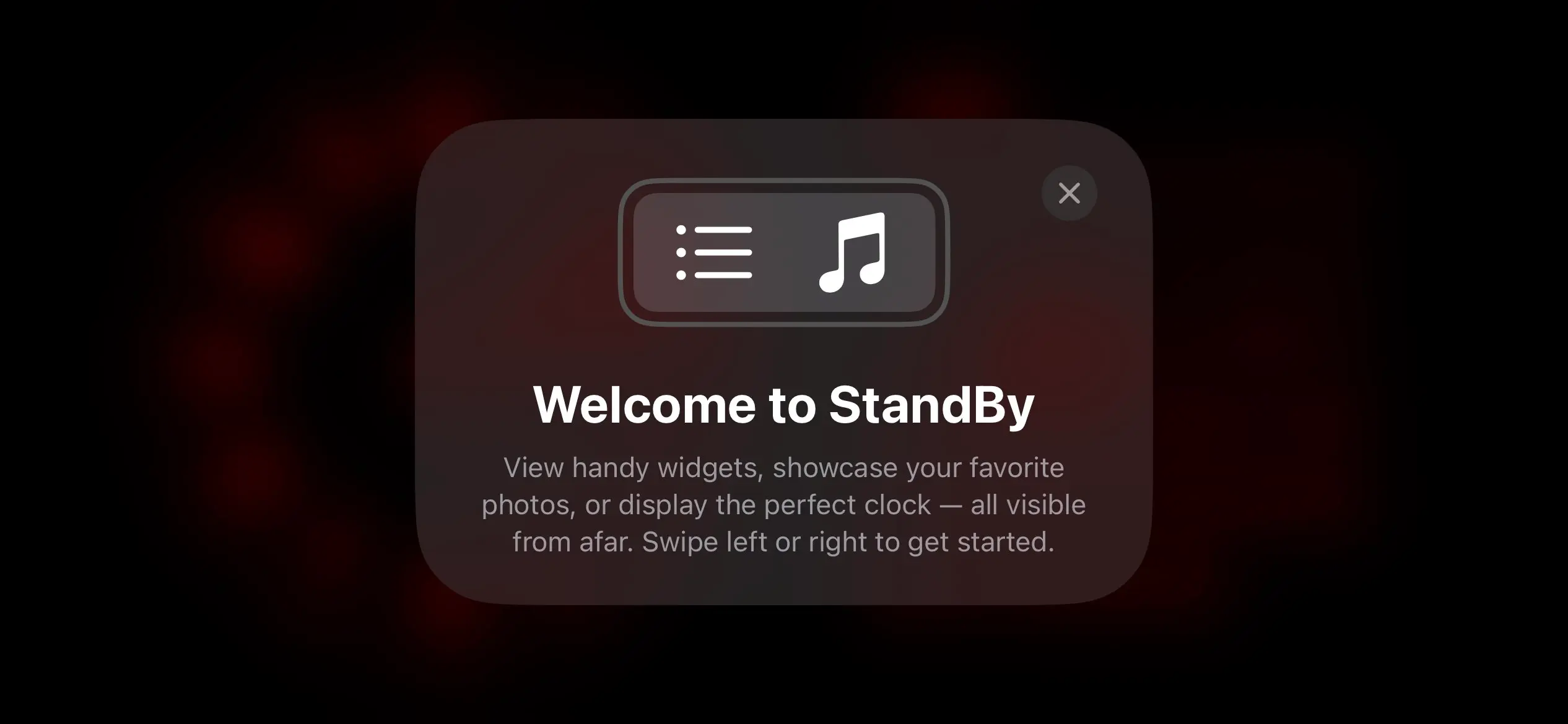 Welcome to StandBy Screenshot