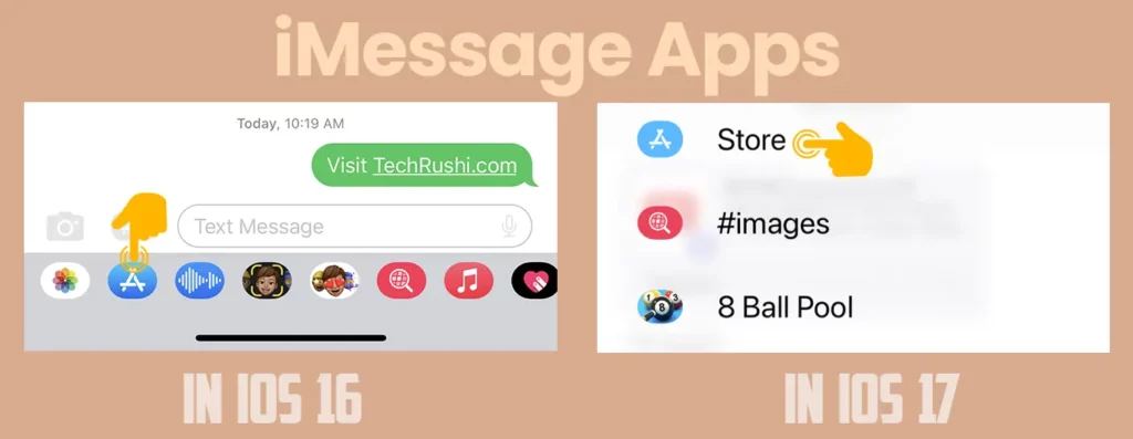 iMessage Apps iOS 16 Vs iOS 17