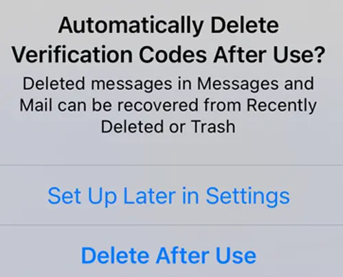iOS 17 Automatically Delete Verification Codes Feature