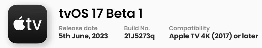 tvOS 17 Beta 1 Update
