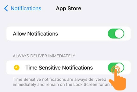 Allow Time Sensitive Notifications for App Store 3