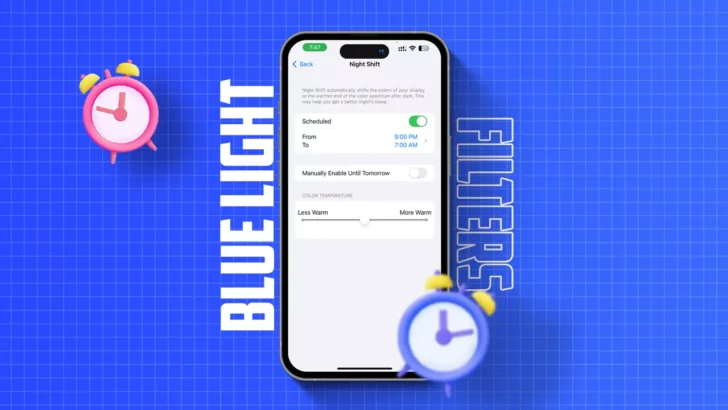 Blue Light Filter on iPhone