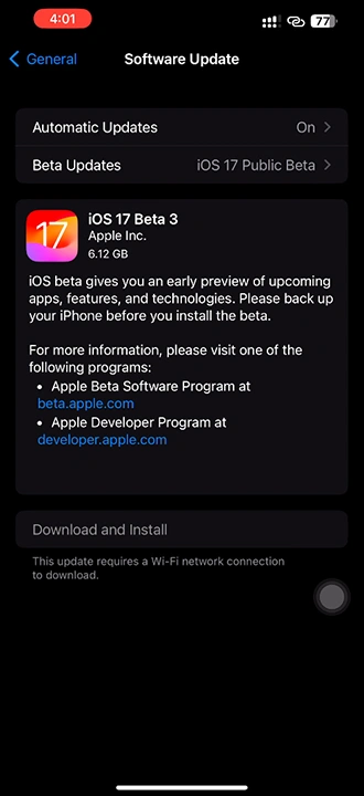 Download and Install iOS 17 Public Beta Profile