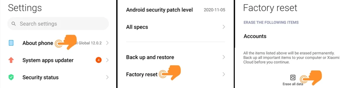 Factory reset your phone to fix the com.android.server.telecom error