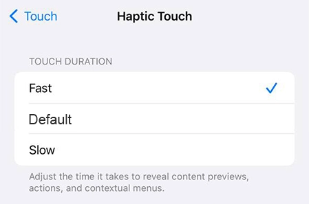 Fast Haptic Touch On iPhone and iPad