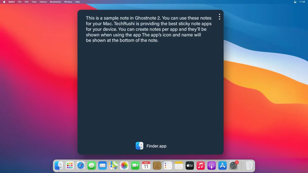 Ghostnote 2- Best Sticky Note App For Mac