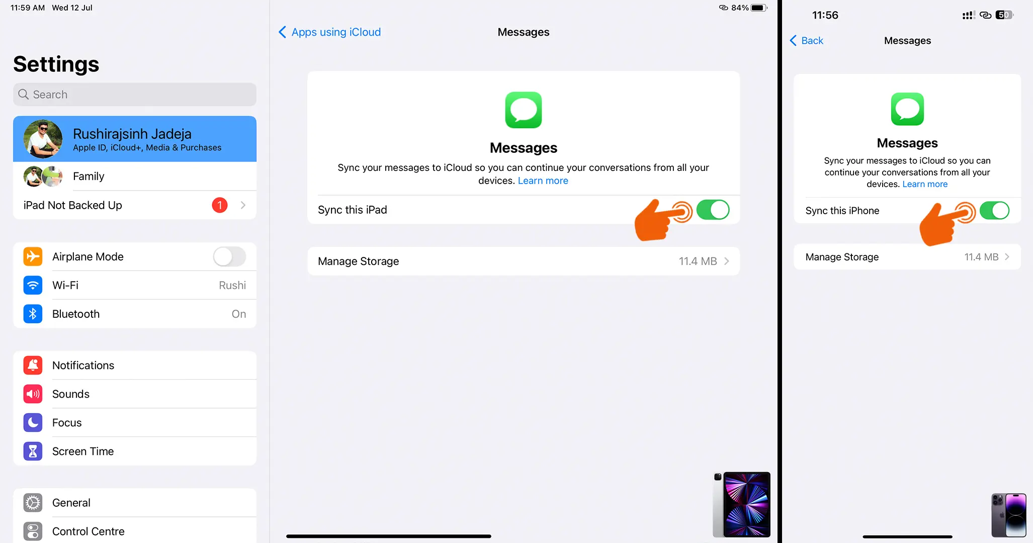 How to Sync iMessage to iCloud on iPhone and iPad Step 4
