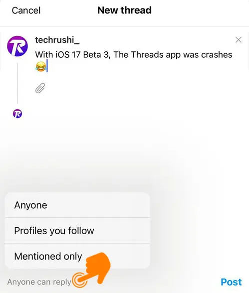 How to Thread on Instagram Threads App 6