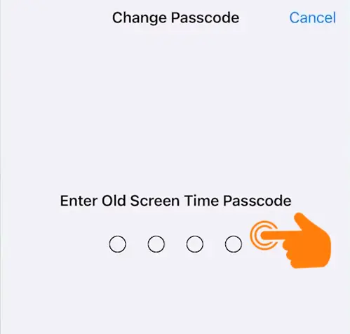 Screen time Passcode Steps 4