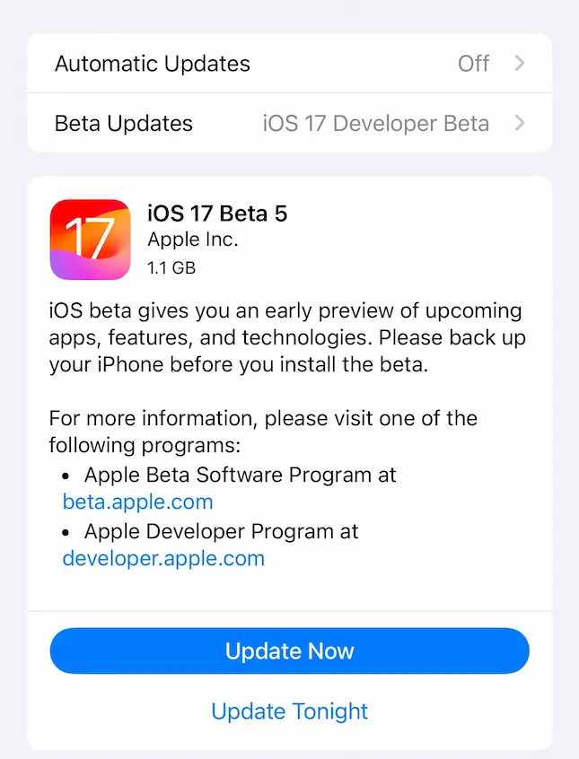 iOS 17 Beta 5 Screenshots