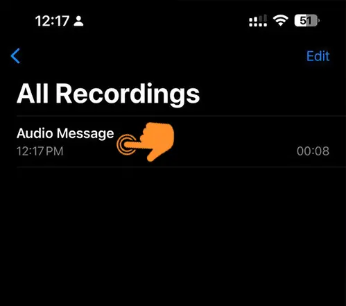 Audio Message save in Voice Memos