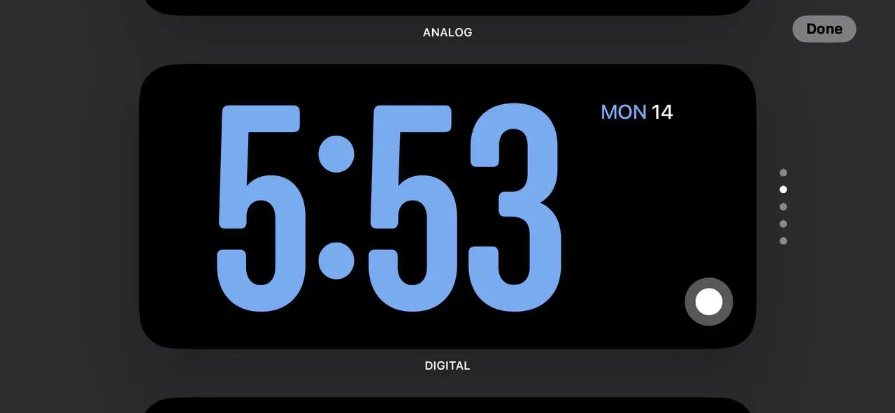 Change StandBy Clock Widgets Styles 1