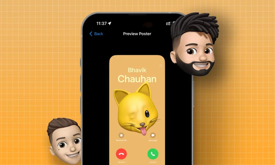 Create Memoji Contact Poster on iPhone in iOS 17