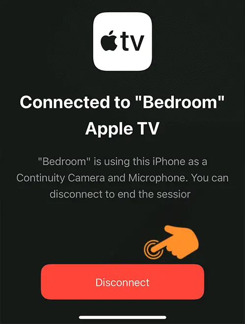 Disconnect Apple TV from iPhone