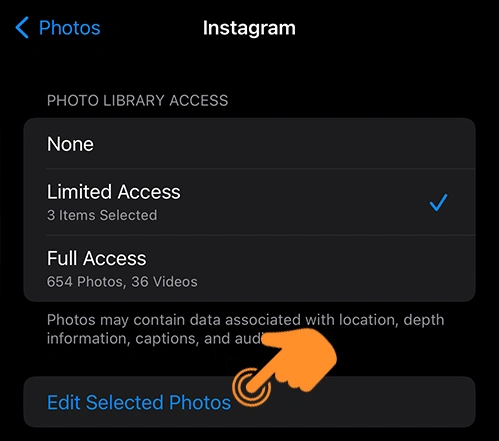 Edit Selected Photos in iPhone